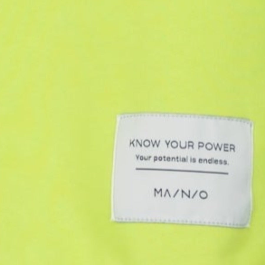 Mainio Acid Lime Sweatpants | 100% organic cotton, brushed on inside | Adjustable elastic waistband | "Know your Power" patch on front 