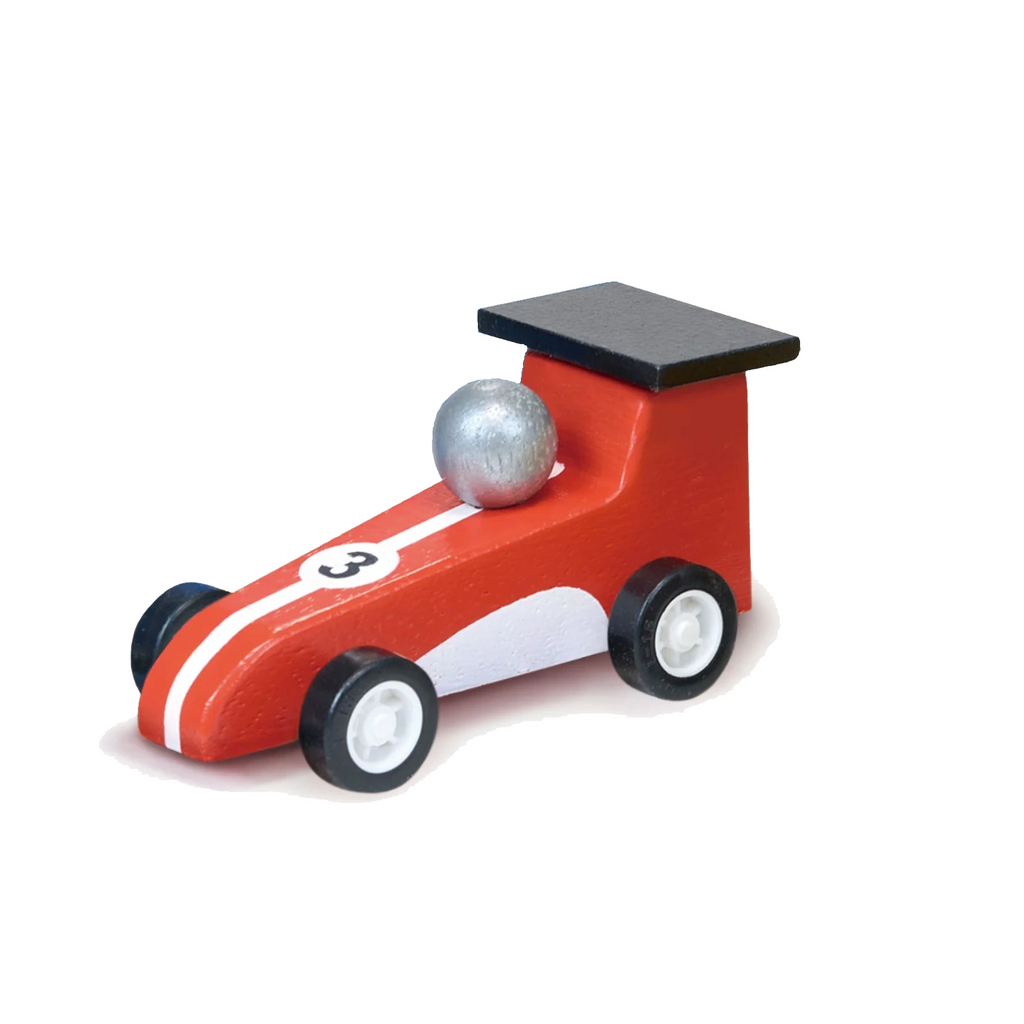 Wood Pullback Racer Car | Sold Separately | Red Car | For Ages 3+