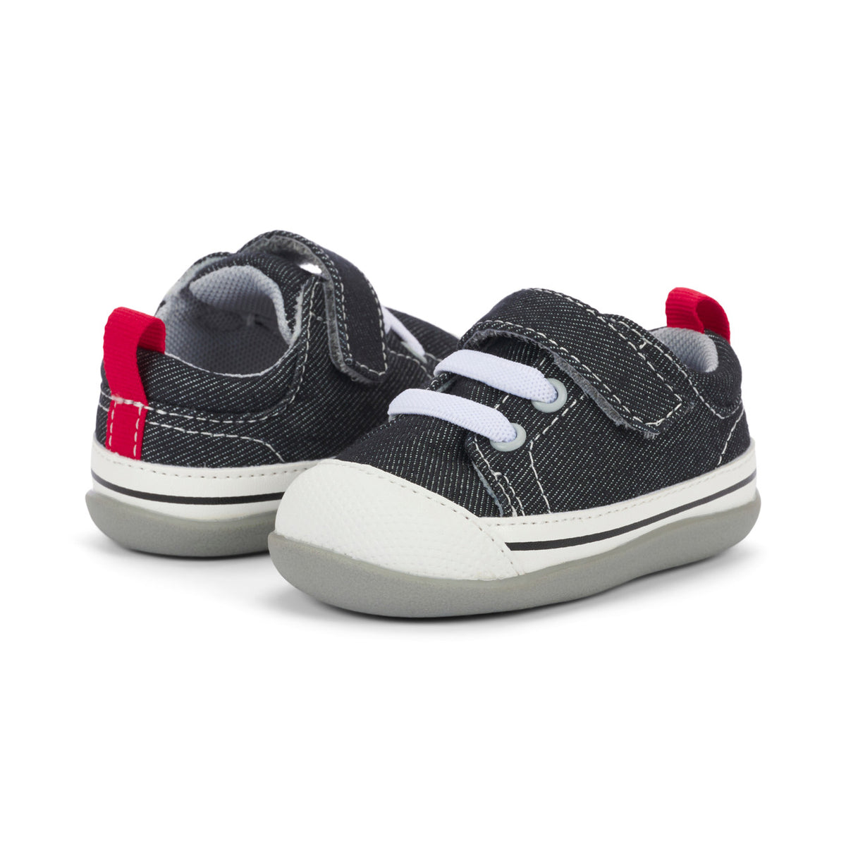 See Kai Run Black Denim First Walker Infant Shoe