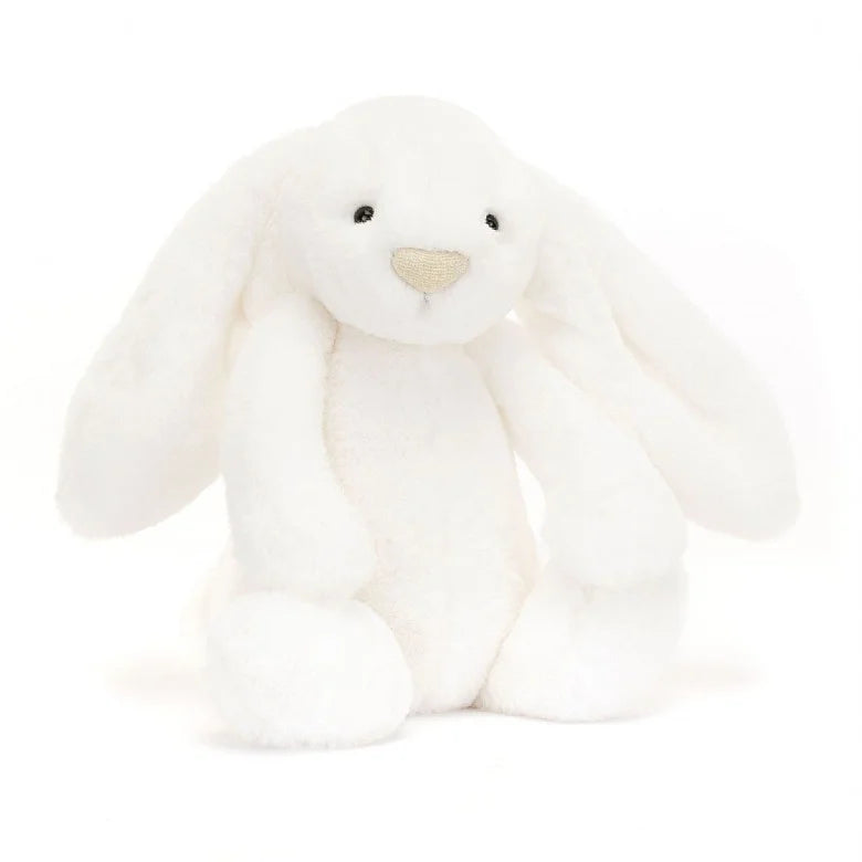 Jellycat Luna Luxe Holiday Bunny  | 20" tall! | Super Soft | White with Gold Nose