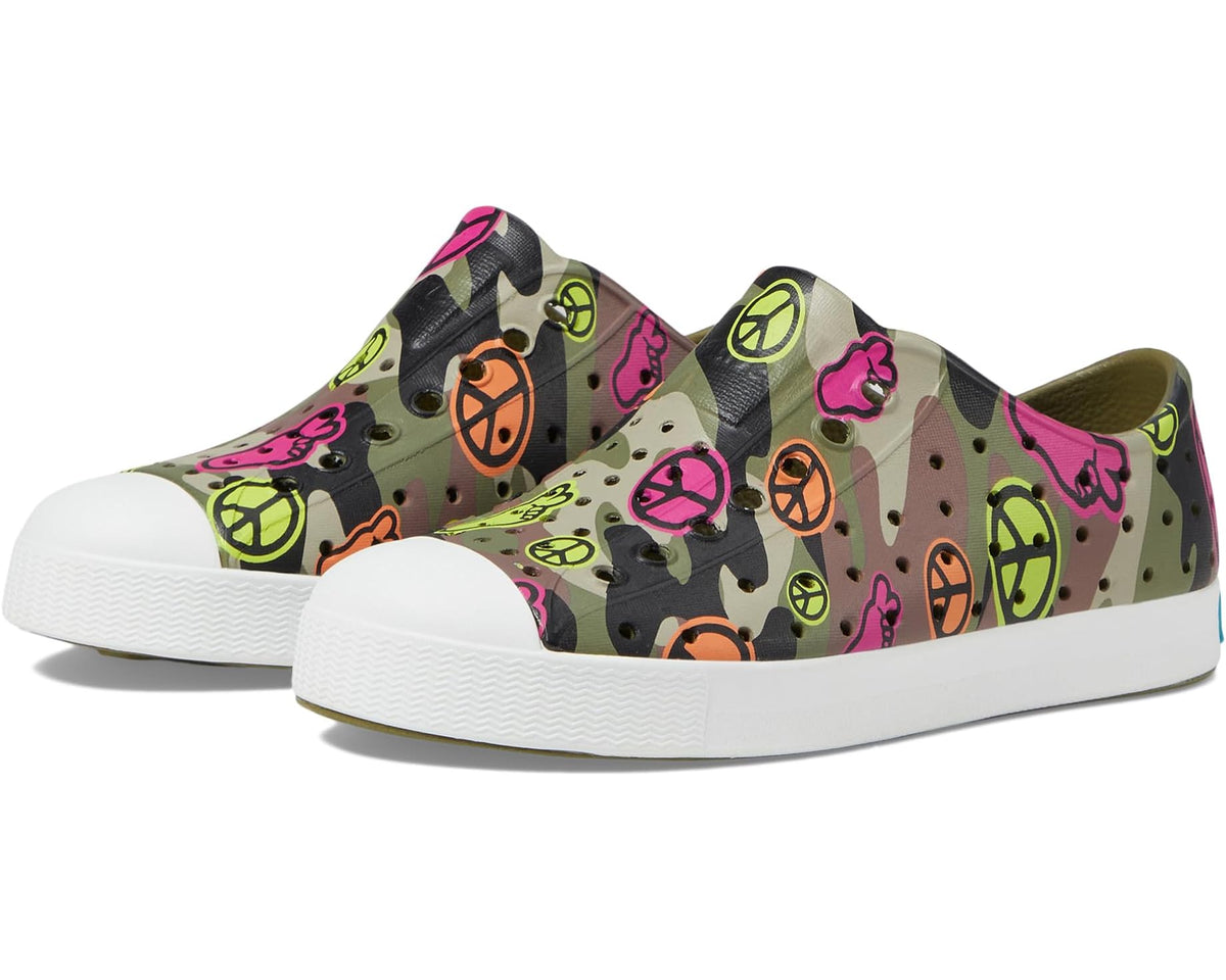 Native Jefferson Slip-On Water Shoes Pine Map Adult M7 W9 Lightweight Camo EVA Native Jefferson Peace Camo Kids Summer Shoe – Black Wagon Kids main image 4