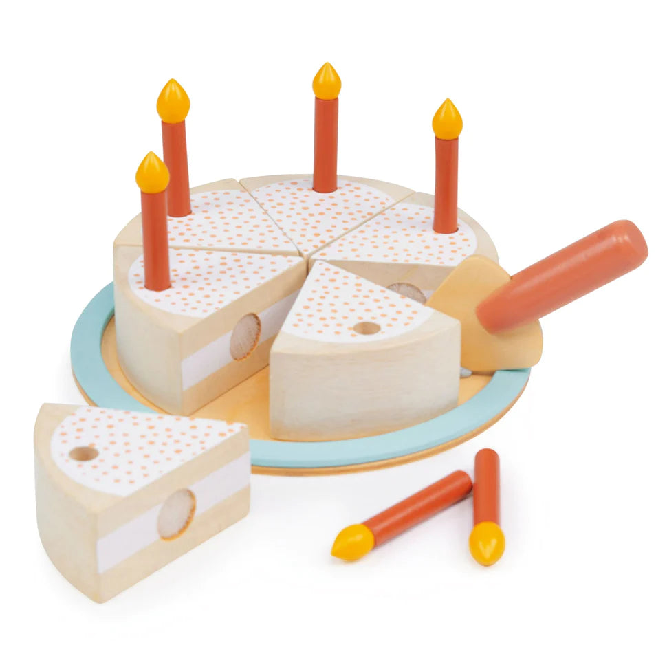 Wooden Party Cake Play Set | Ages 2+ | ~6" round