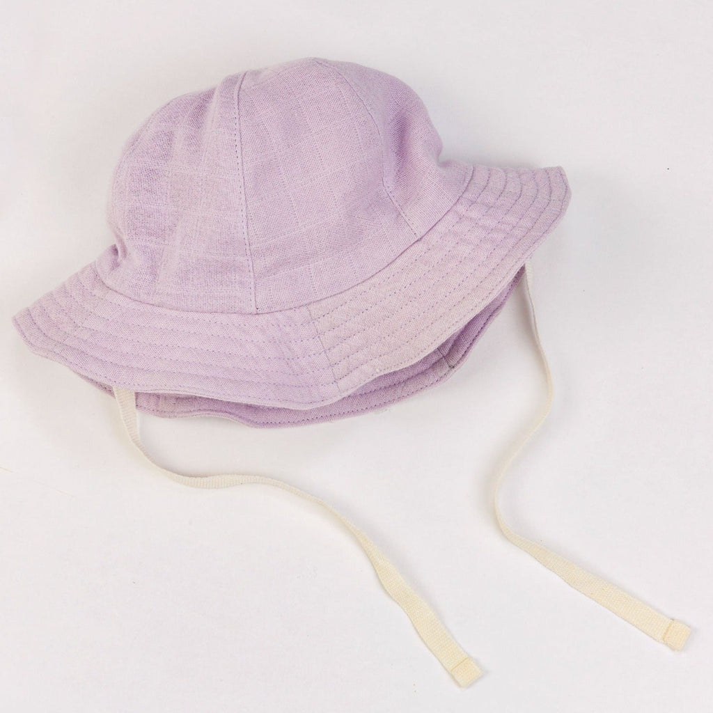 Lavender Organic Muslin Sun Hat for 0-3 months