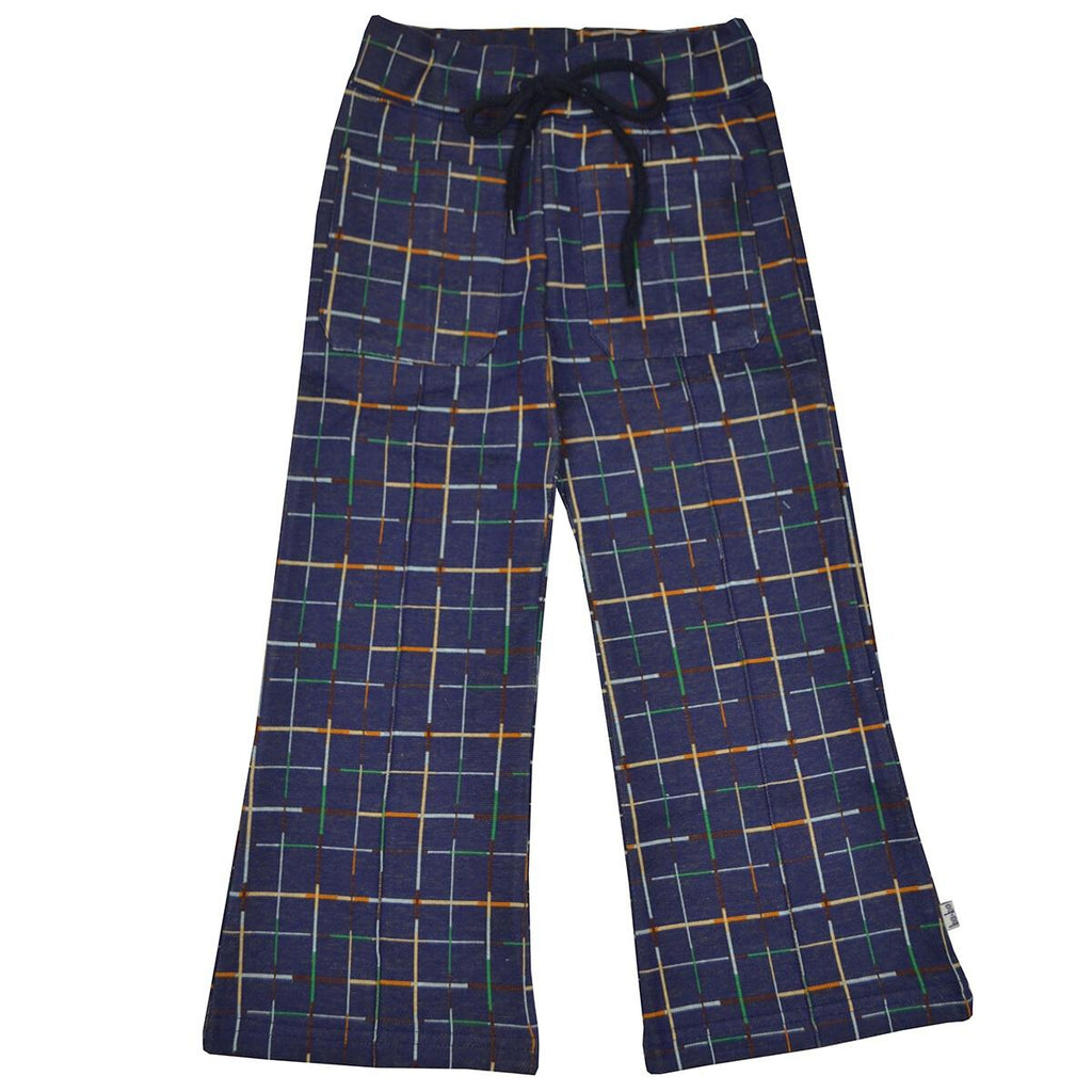 Organic Cotton Pant with Multi Colored Lines | Elastic Waist |  Drawstring