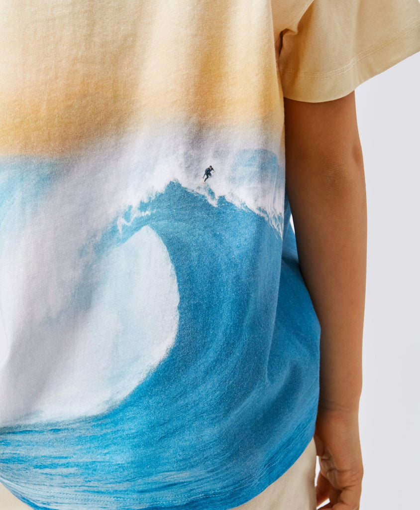 Molo Digital Surf Wave Print Summer Tee - back with surfer