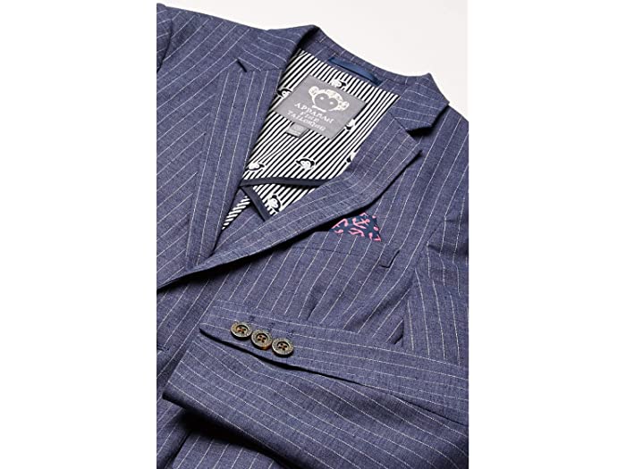 appaman pinstripe linen blend jacket -closeup