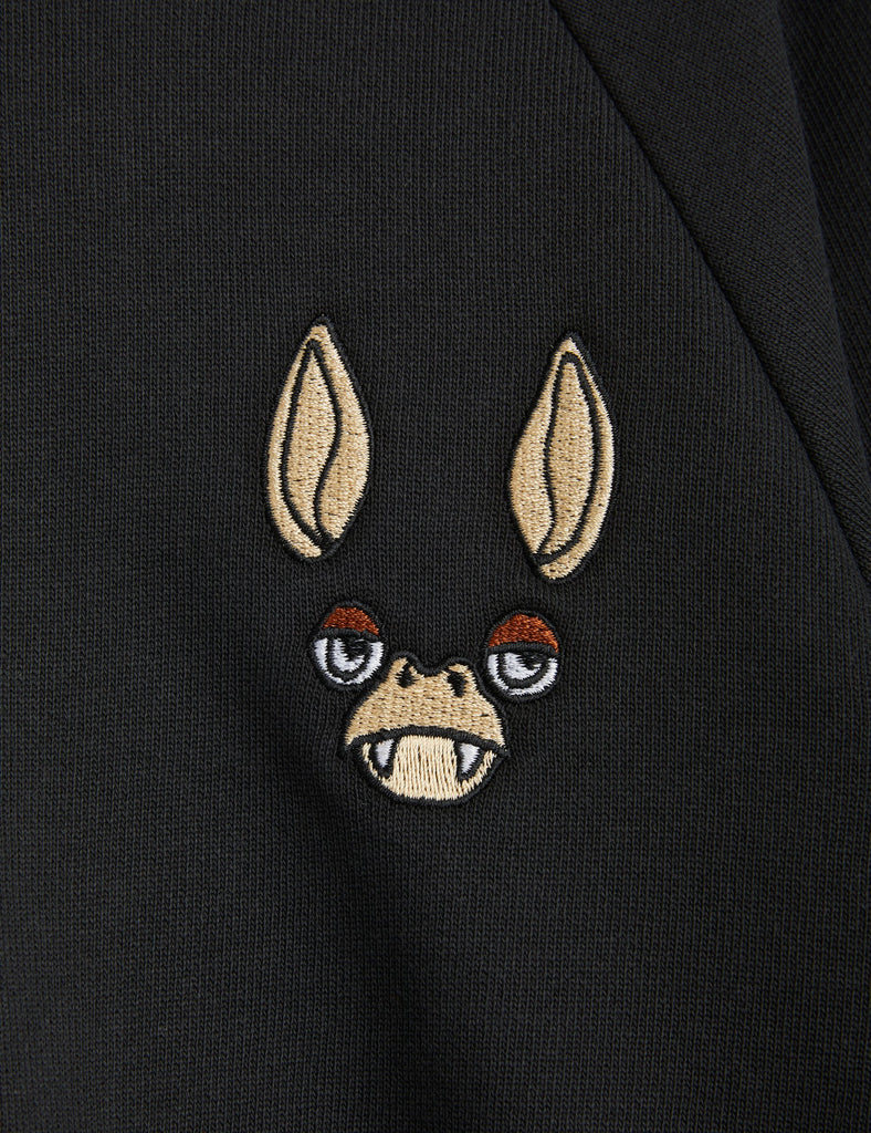 Mini Rodini Bat Sleeve Kids Sweatshirt | Embroidery Closeup