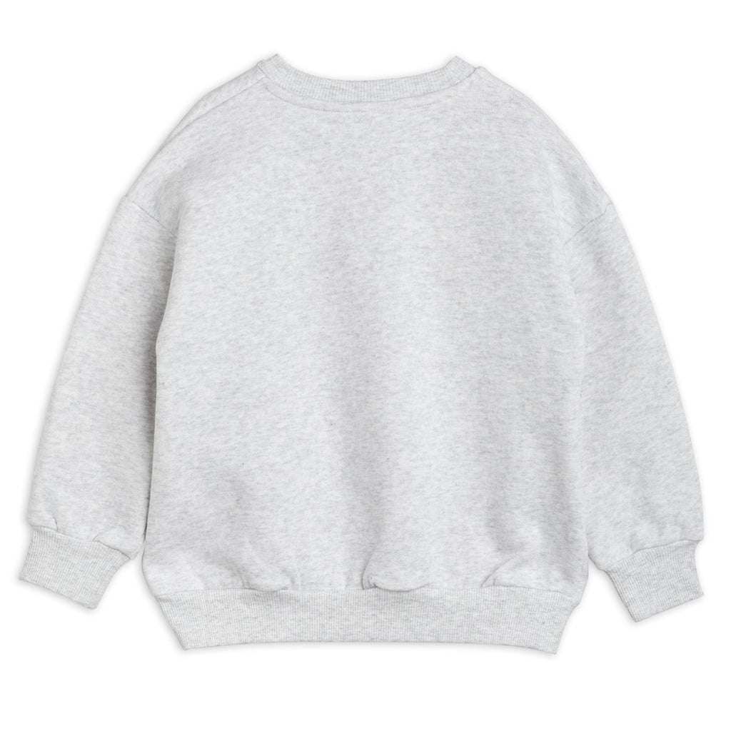 Mini Rodini Chef Cat Print Organic Cotton Gray Sweatshirt - back