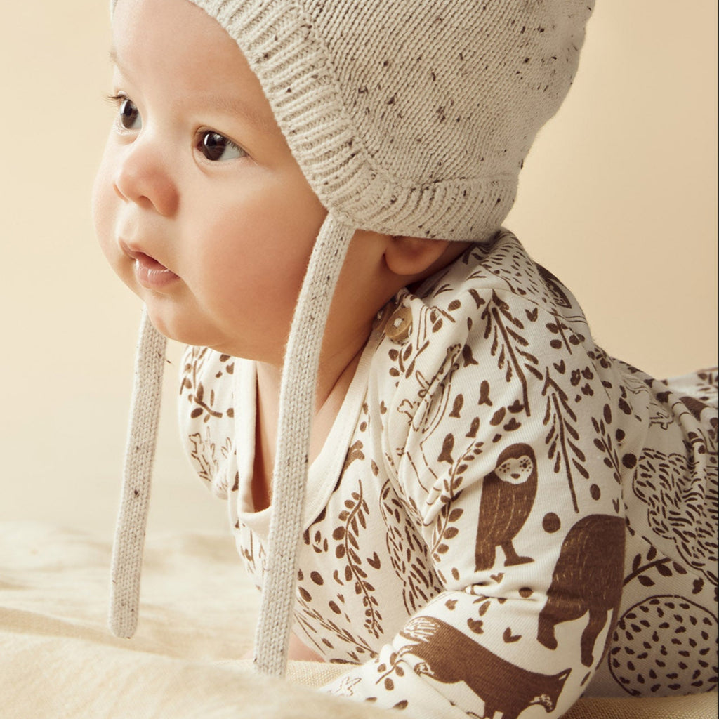 Winter Forest long sleeve infant onesie | long sleeves | 