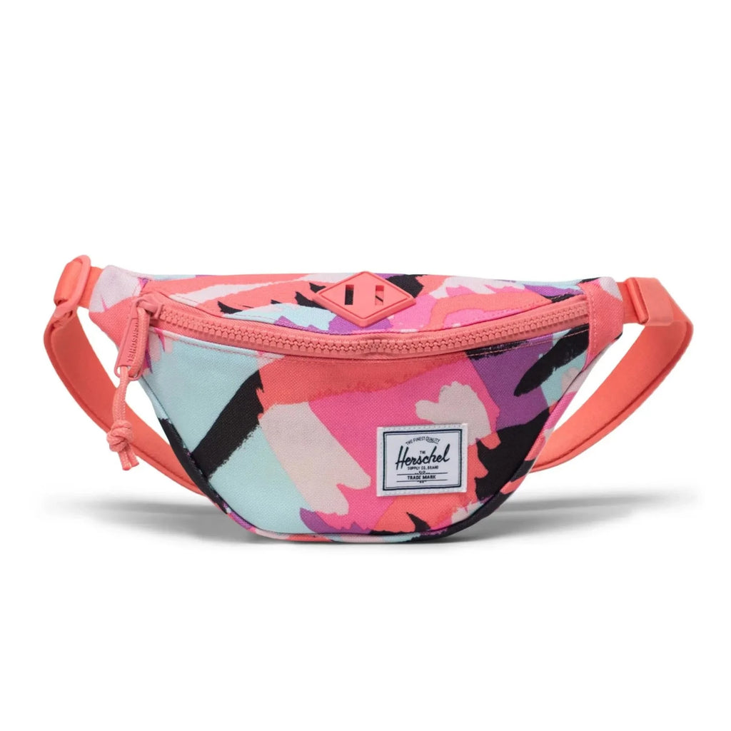 Herschel Heritage Kids Tiger Spots Hip Pack | Pink Accents | Can be worn around waist or cross-body - front of bag