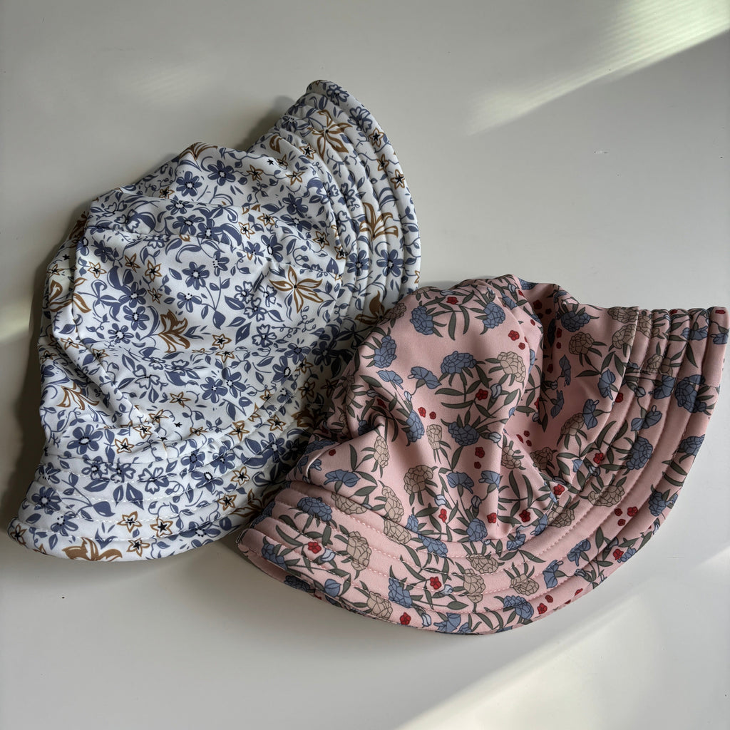 3-12 month infant sunhat | organic cotton | brim protect from sun | UPF 50+ | chin strap