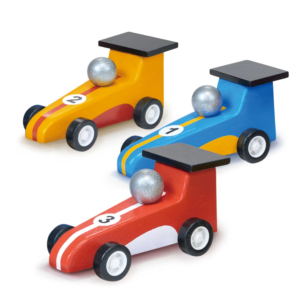 Wood Pullback Racer Car | Sold Separately | Red, Blue or Yellow | For Ages 3+