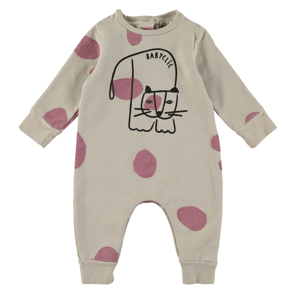 One Piece Long Sleeve Infant Romper | Grapes Print | Ribbed at Collar & Cuffs | Snap Close at back