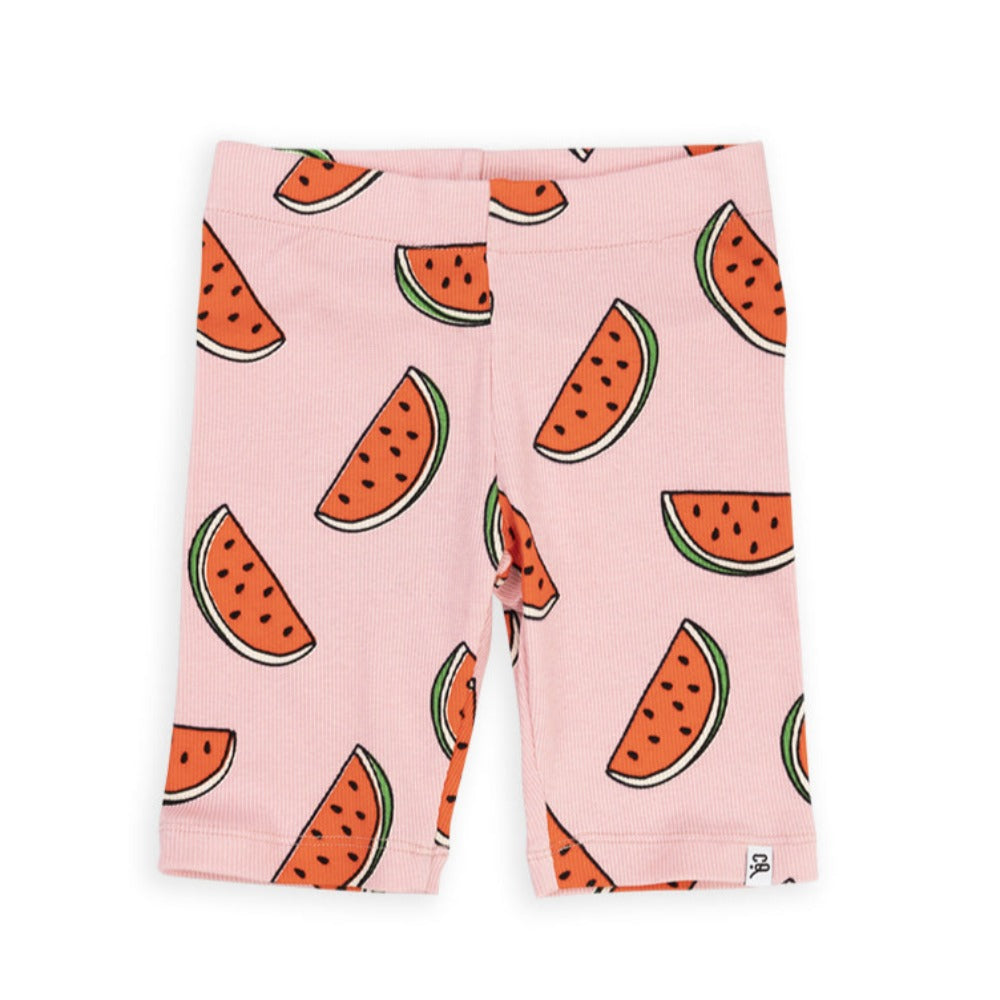 CarlijnQ Watermelon print bike shorts | Organic Cotton & Modal  | elastis waist