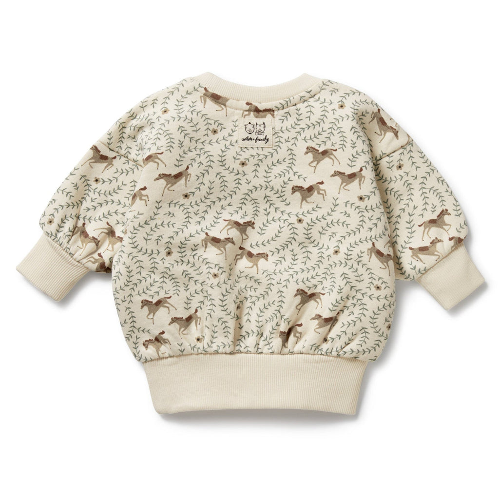 Trixie Horse organic cotton sweatshirt | infant\toddler sizes | back