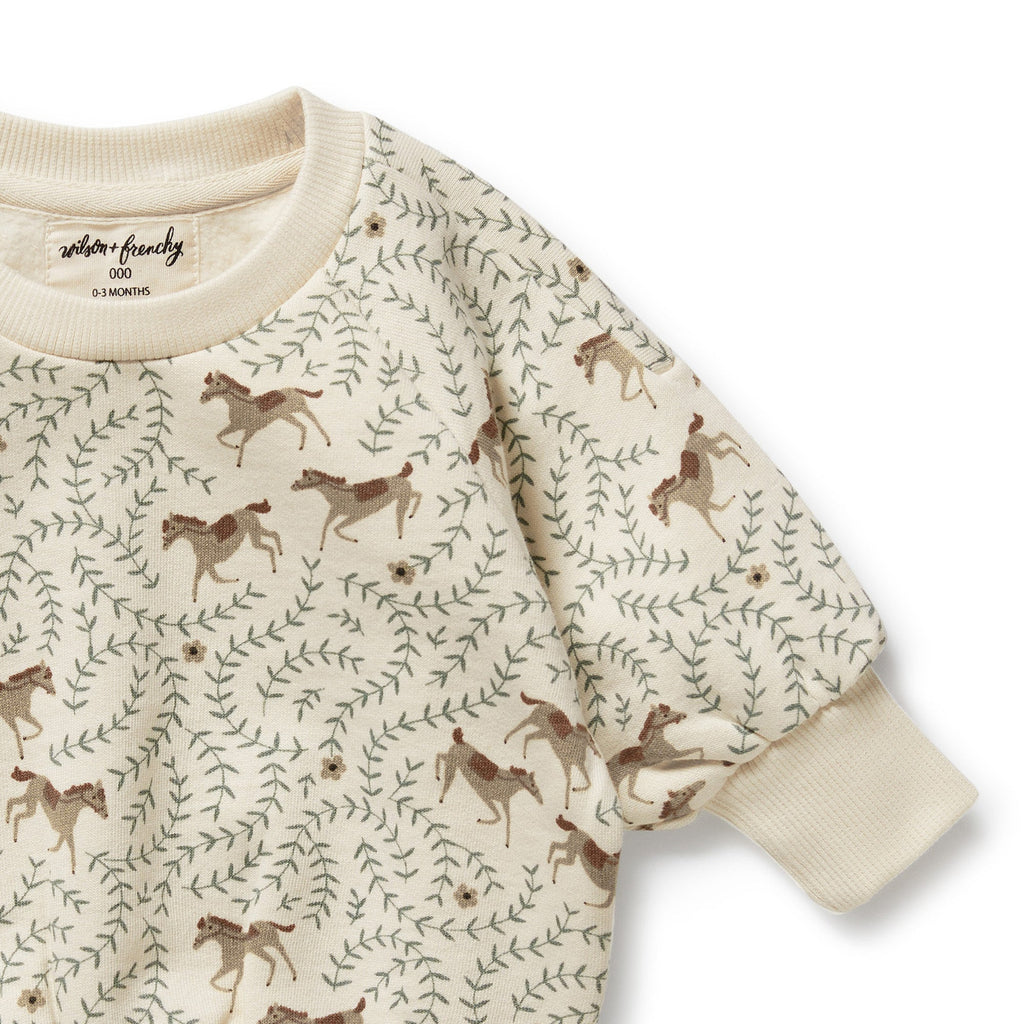 Trixie Horse organic cotton sweatshirt | infant\toddler sizes | front