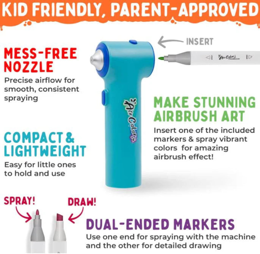 Air Color Airbrush Kit for kids 6 years and up