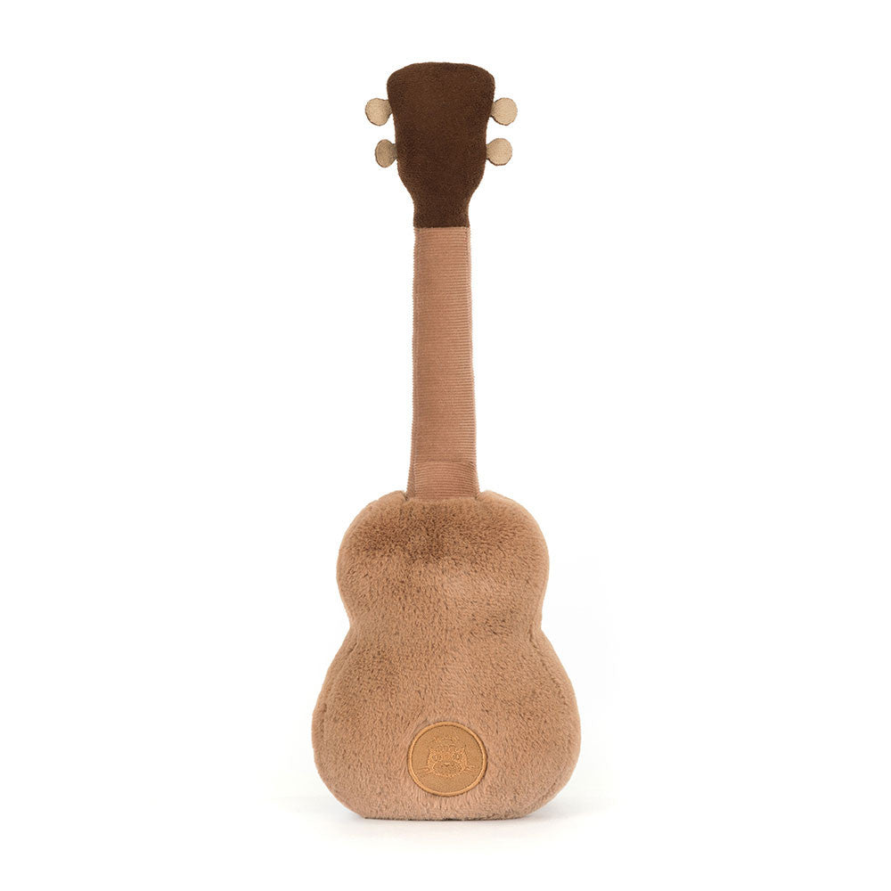Jellycat Amuseables Ukulele | Stuffed character | 13"h x 4"w | sponge clean | back view