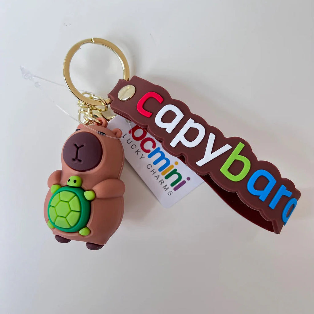 6 unique styles of capybara keychains/ bag charms | with turtle