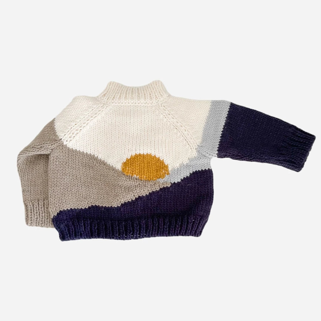  Sunset Hand Knit Infant Sweater | Acrylic  | Button down front - back