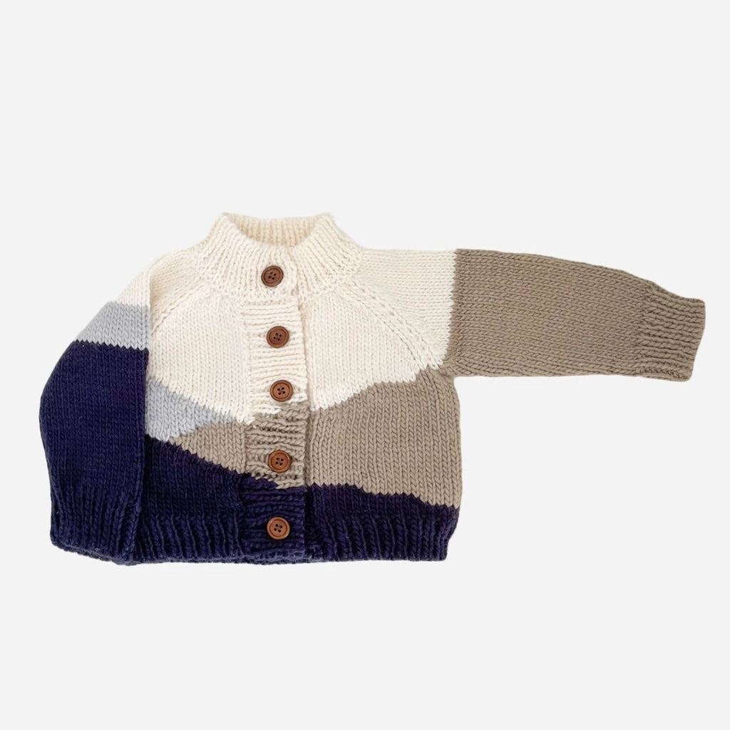  Sunset Hand Knit Infant Sweater | Acrylic  | Button down front - front