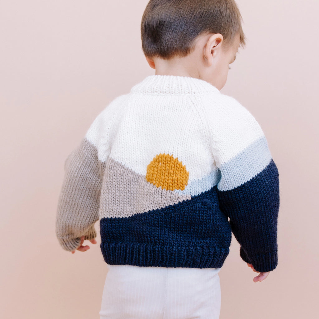  Sunset Hand Knit Infant Sweater | Acrylic  | Button down front 