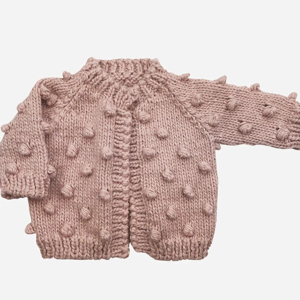 Blueberry Hill Blush Pink Popcorn Hand Made Sweater | Sizes 2-6 yrs