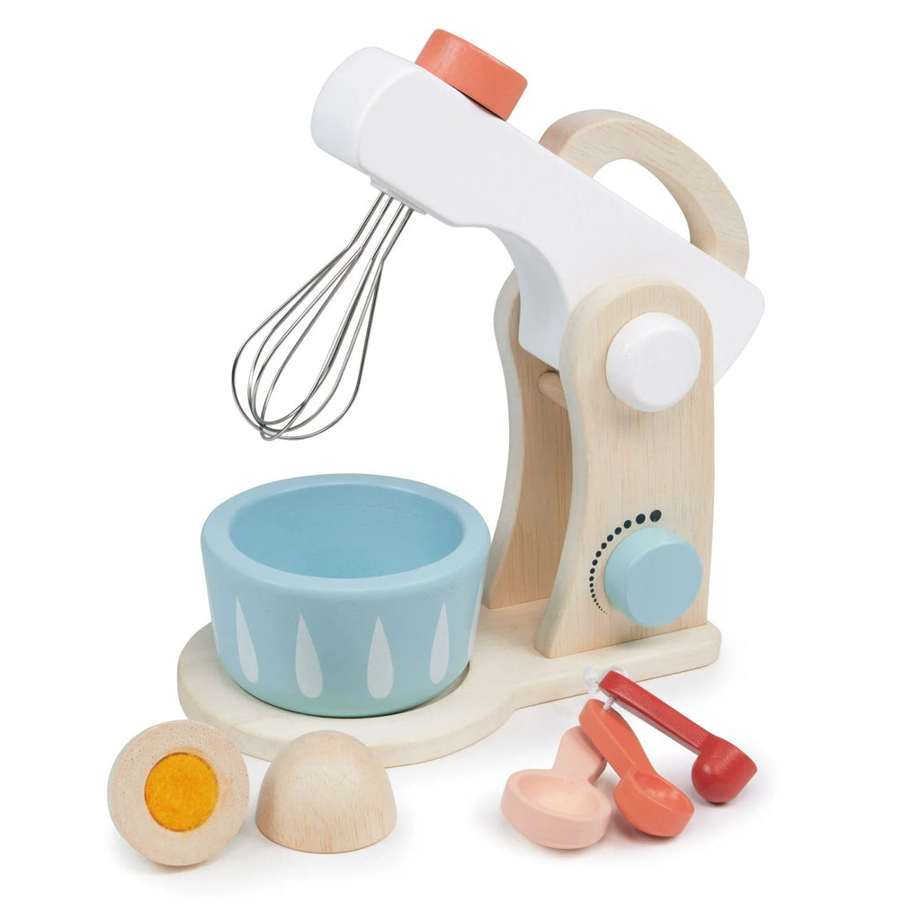 Wooden Cake Mixer Set by Mentari | Ages 3+ | Small set for Toddler
