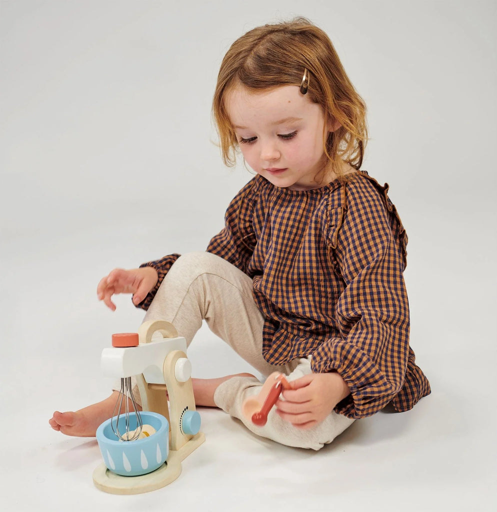 Wooden Cake Mixer Set by Mentari | Ages 3+ | Small set for Toddler
