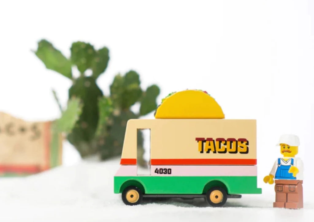 Candylab Taco Truck | Ages 3+ | Wooden Truck | ~3" x 2"