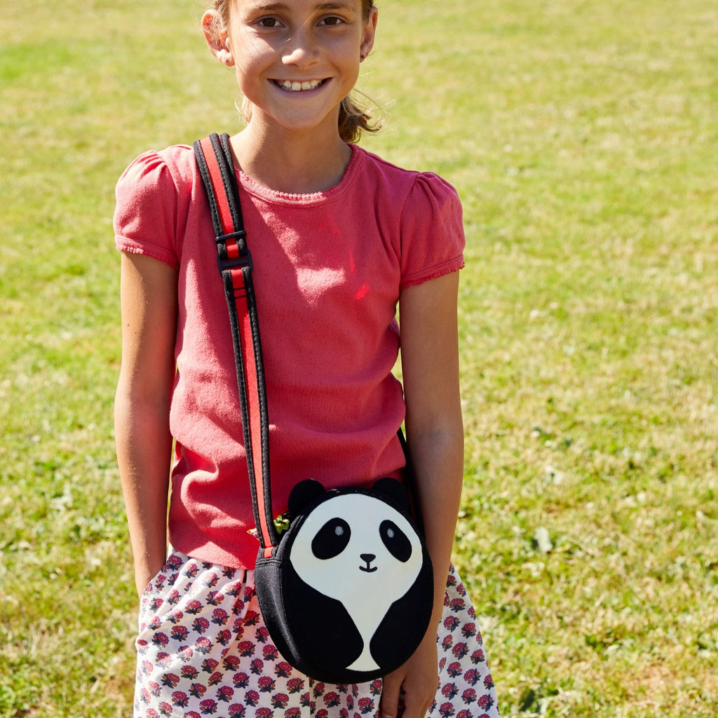 Dabbawalla Crossbody Panda Bag | Zipper close | Inside Pocket | Machine Washable | 7" round