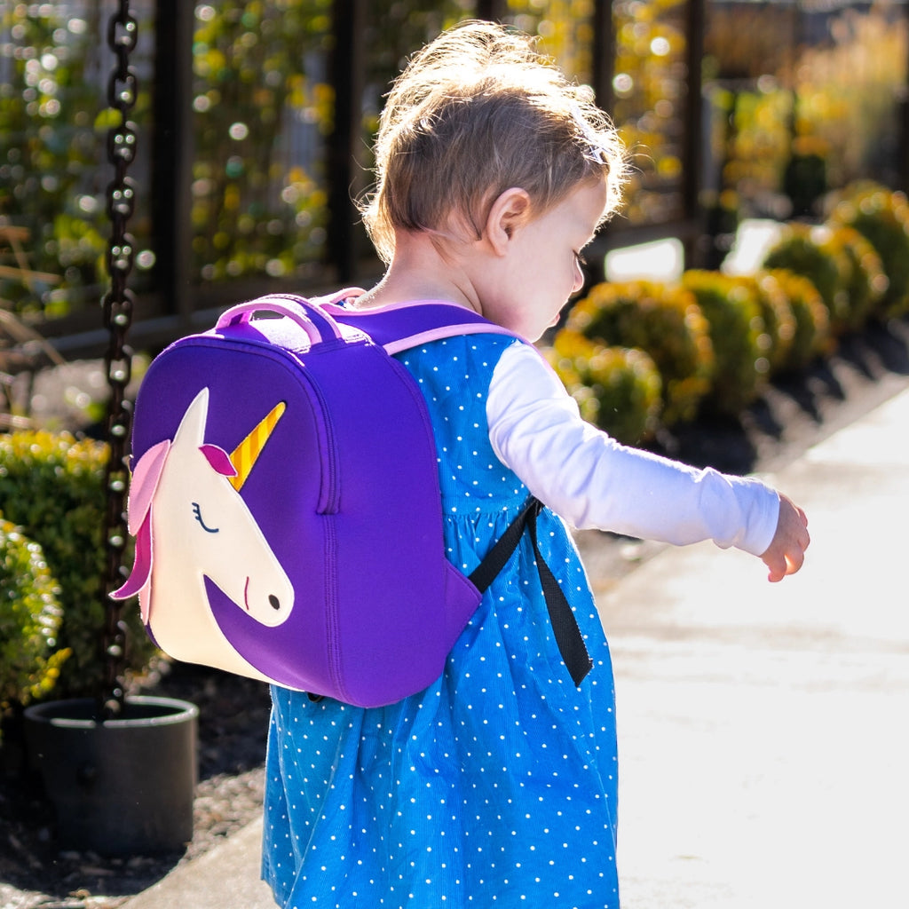 Dabbawalla Unicorn Purple Harness Backpack for 1 to 3 year olds | Harness with tether included - lifestyle