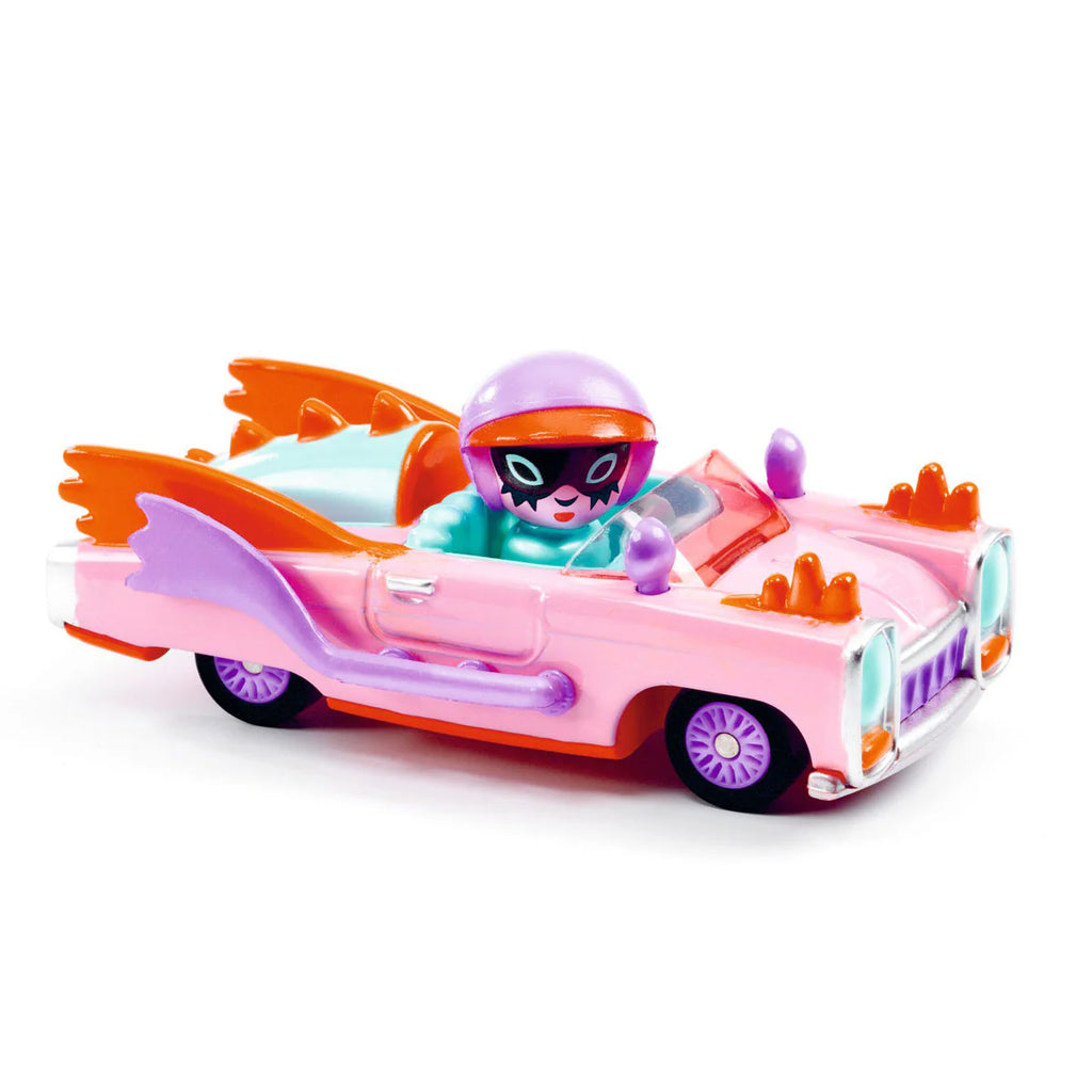 Djeco toys Crazy Motors - Pink Lady | metal car | size approx 4"x2"x3" | for ages 3-9 years