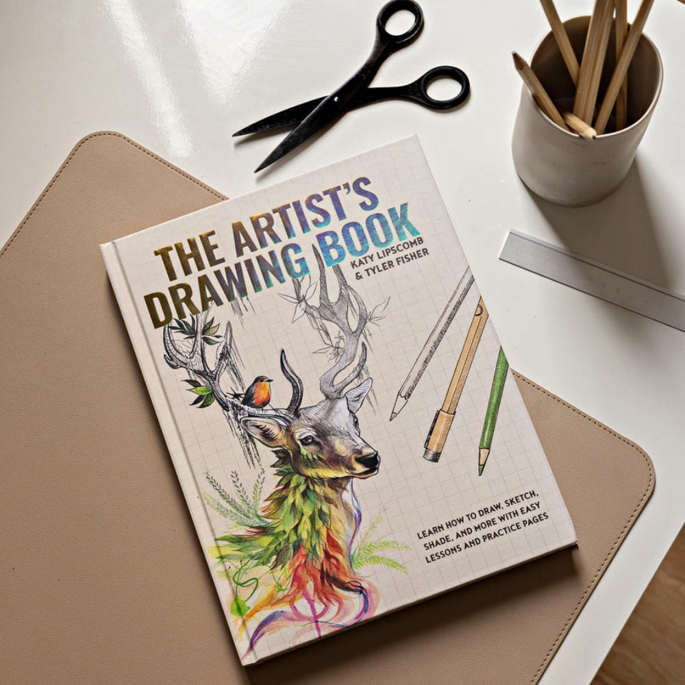 Artists Drawing Book | Learn how to Draw, Sketch, Shade and more | Easy lessons & practice pages | For all Ages | over 200 pages | for beginners to experienced | 9"x11" | sample page
