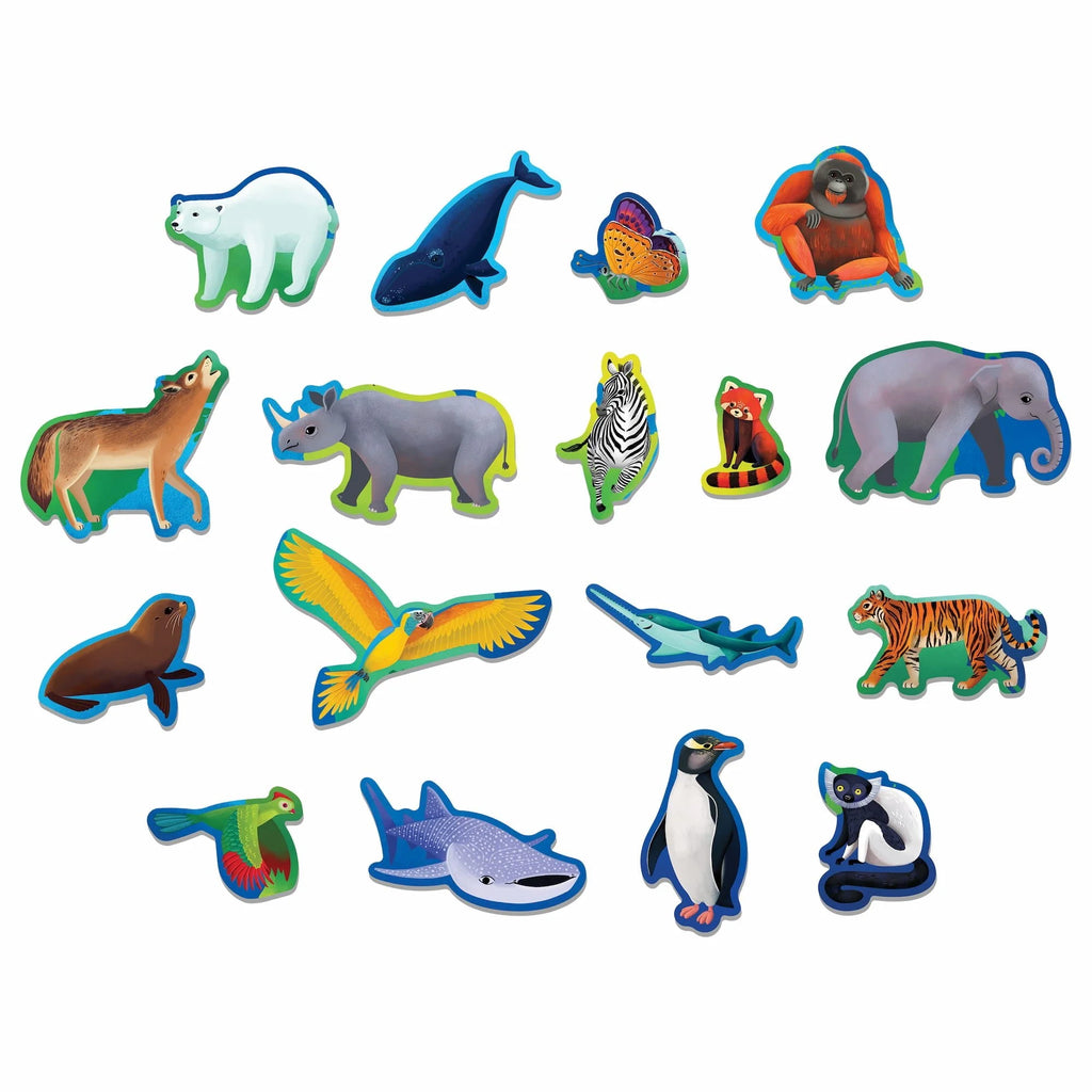 Endangered Species Map Puzzle | 80 Pieces | Ages  3-10 years | species pieces