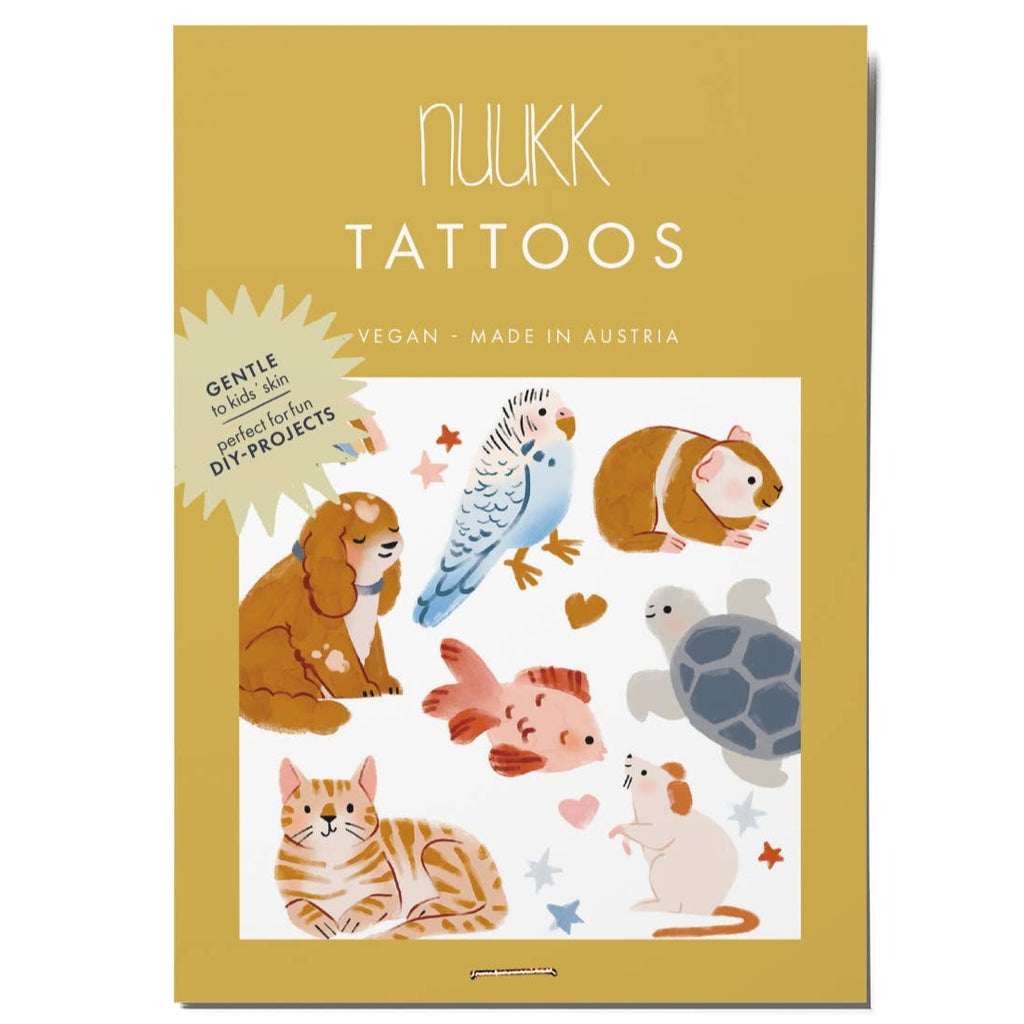 Assorted animals temporary tattoos | One sheet | kid friendly & safe