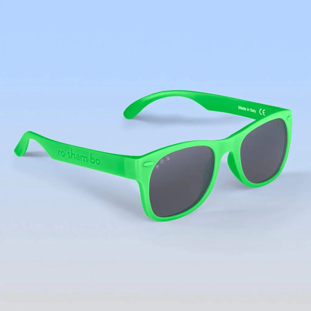 Slime Green Frame Kids Polarized Lens Sunglasses in 3 Sizes
