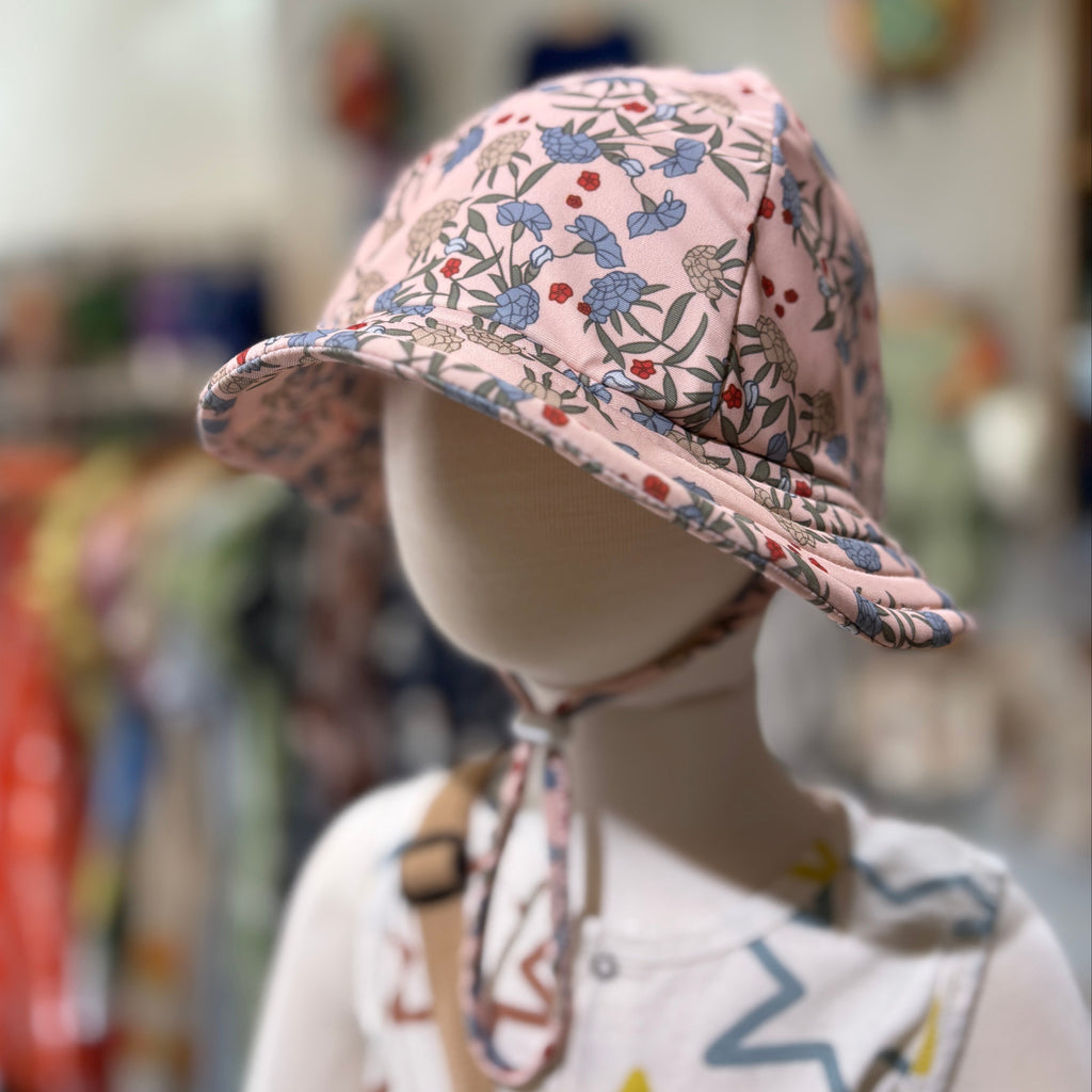 3-12 month infant sunhat | 100% cotton | brim protect from sun | UPF 50+ | chin strap