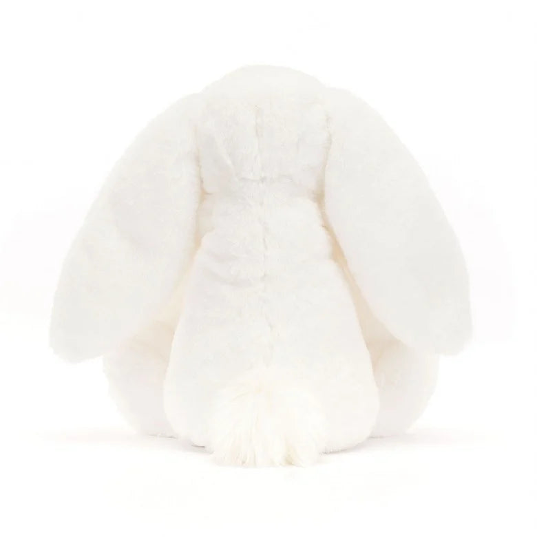 Jellycat Luna Luxe Holiday Bunny  | 12" tall | Super Soft | White with Gold Nose - back