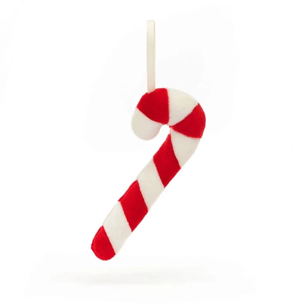 Jellycat Stuffed Ornament | Candy Cane | 5" long | Soft and Squishy