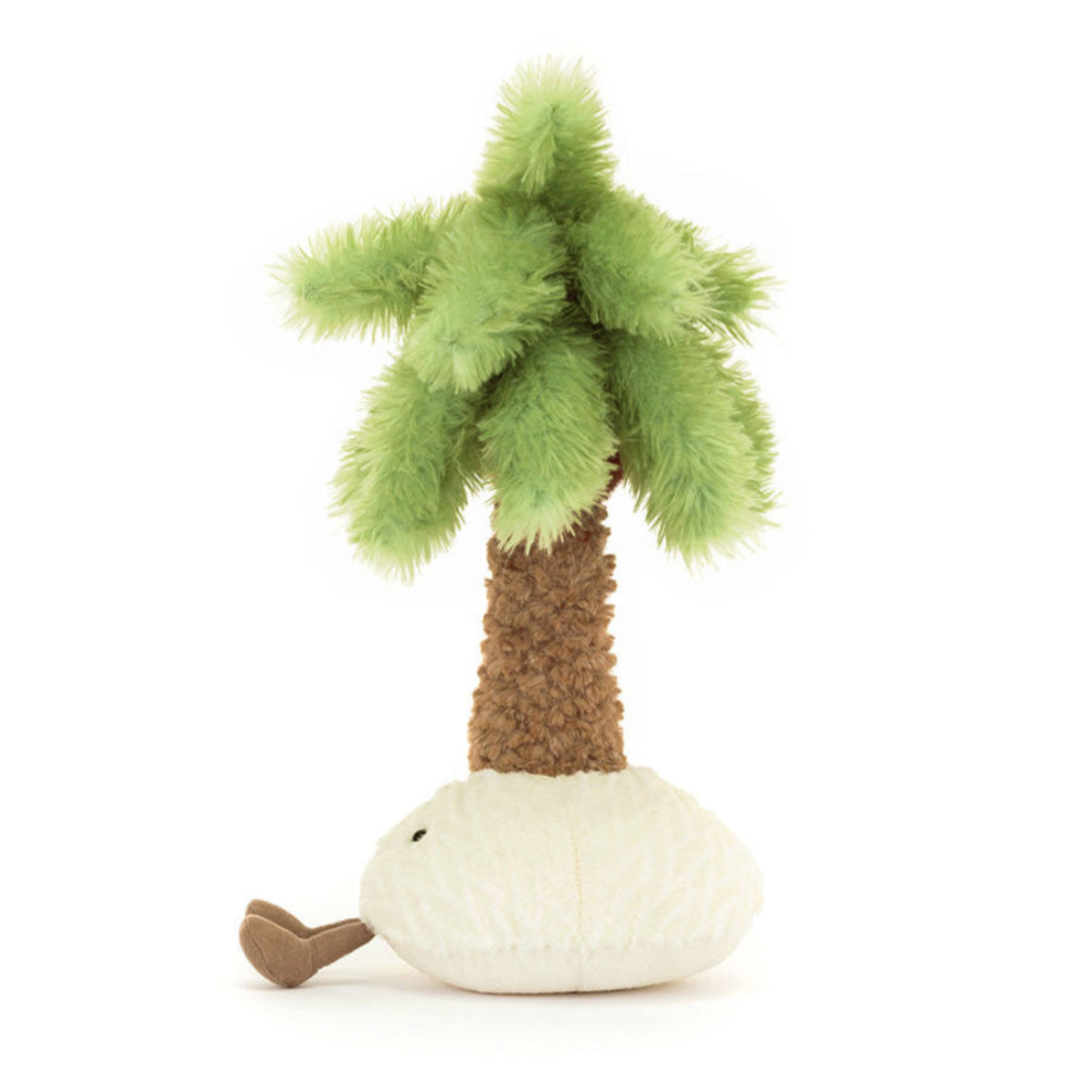 jellycat Pammie Palm Tree | sits 12" high | hard eyes | 2 yrs and up | washable | side view