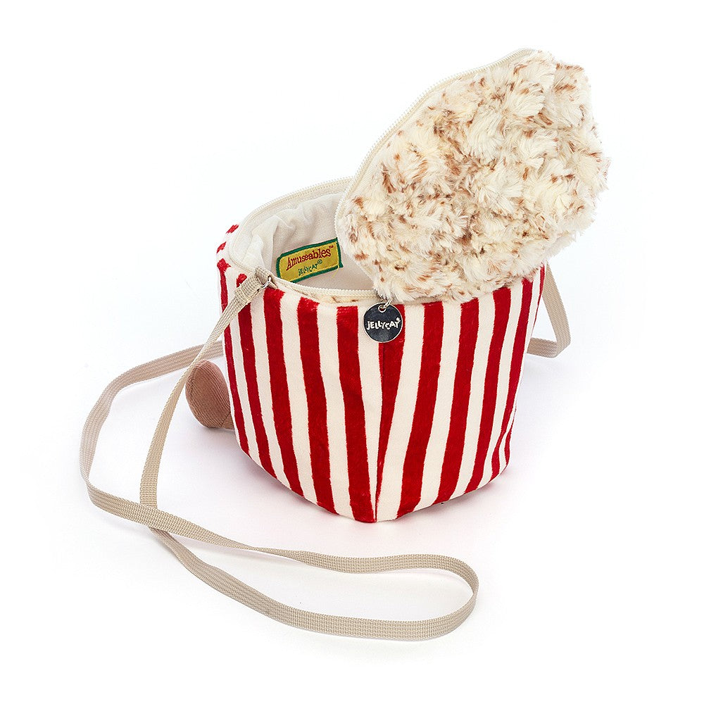 Jellycat Popcorn Purse | 46" strap - inside