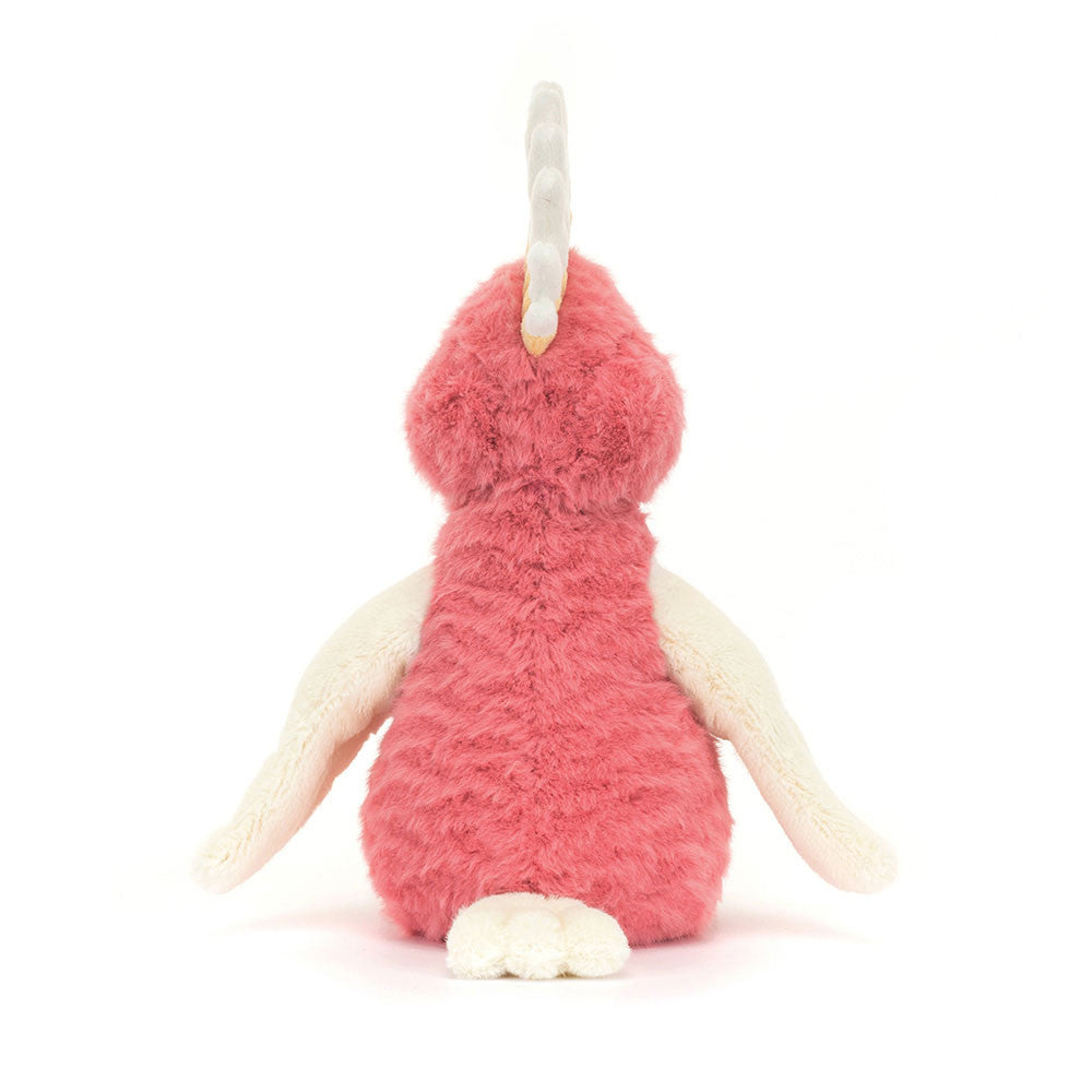 Jellycat Squawkatoo stuffie | 9.8in x 4.3in | Sitting Height 8.7" | hard eyes   | back view