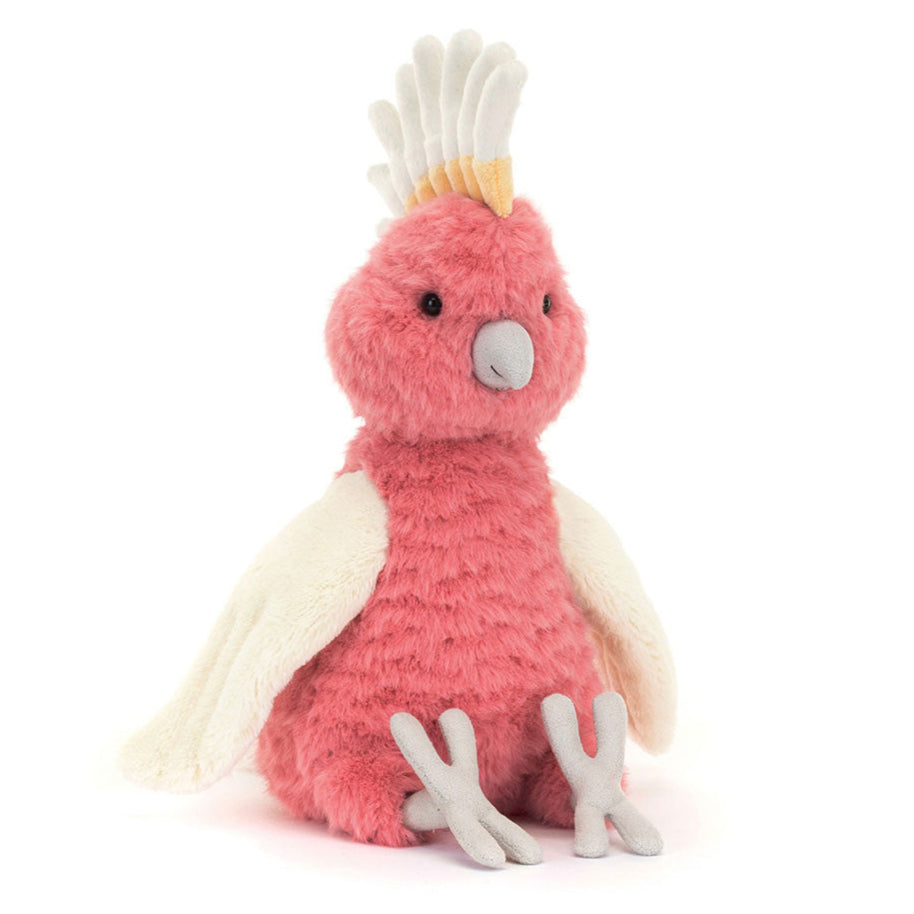 Jellycat Squawkatoo stuffie | 9.8in x 4.3in | Sitting Height 8.7" | hard eyes  