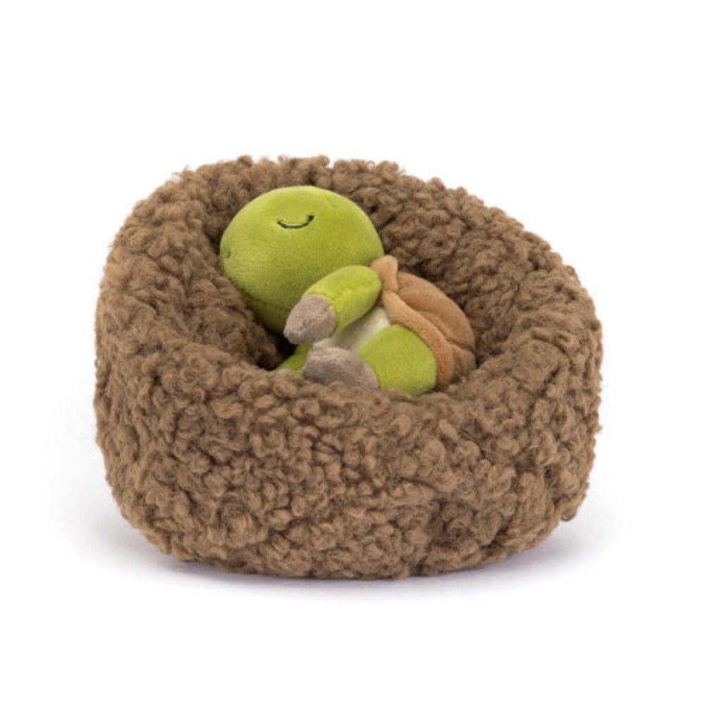 Jellycat Hibernating Tortoise | 2 Piece Stuffed Animal Play Set | 5" x 5" | Hand size for Toddlers