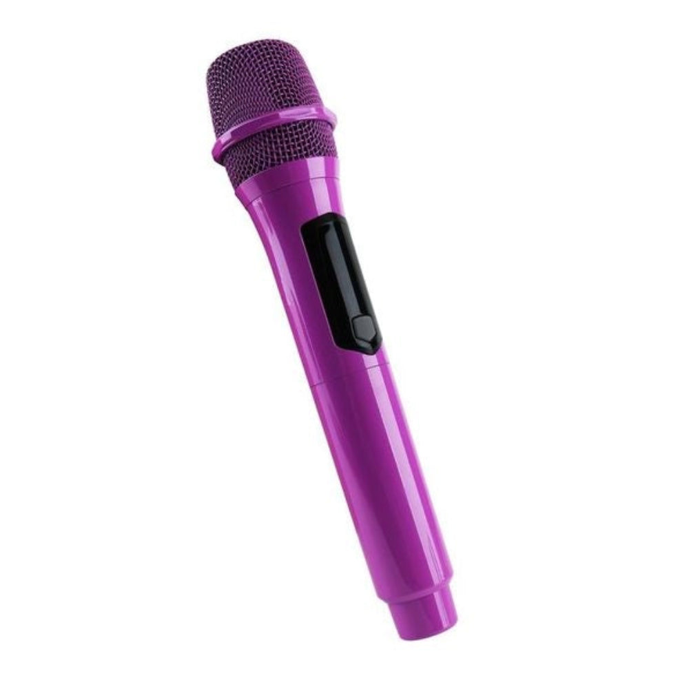 Pop Star Infinity Light Speker & Micophone | Connect device to play music | wireless microphone | rechargeable battery in microphone and speaker | changing light patterns | phone holder on top