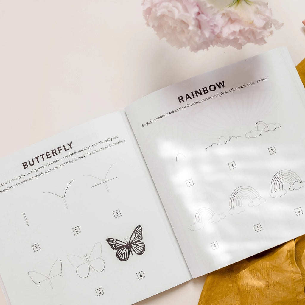 'How to Draw Magical Things for Kids' book | Unicorns, dragons and much more | Ages 6 - 12 yrs | 40+ projects | sample page