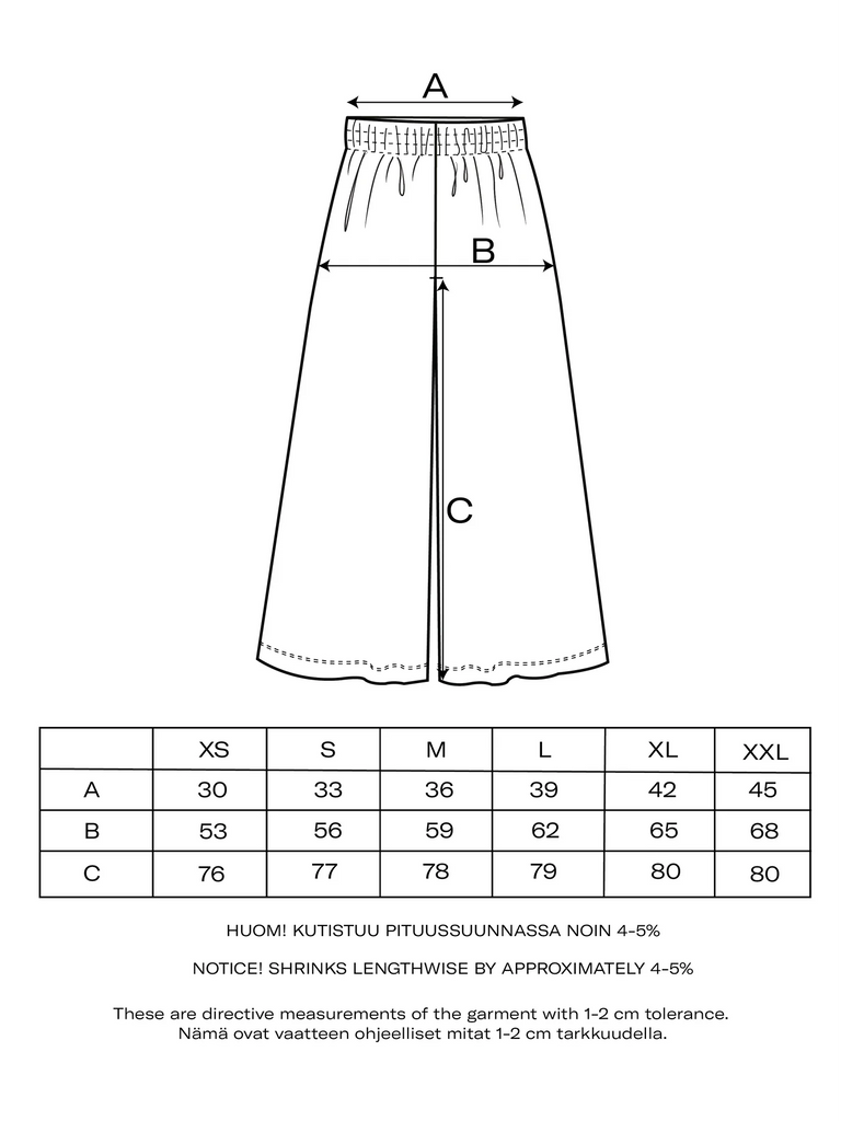 mainio womens pants size chart