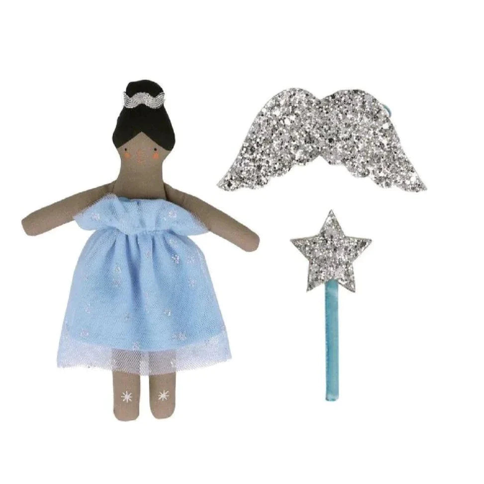 Ruby Fairy Doll with Carrying Case | 5" x 4" x 2" | Tiny doll with detachable wings & wand | Ages 3+