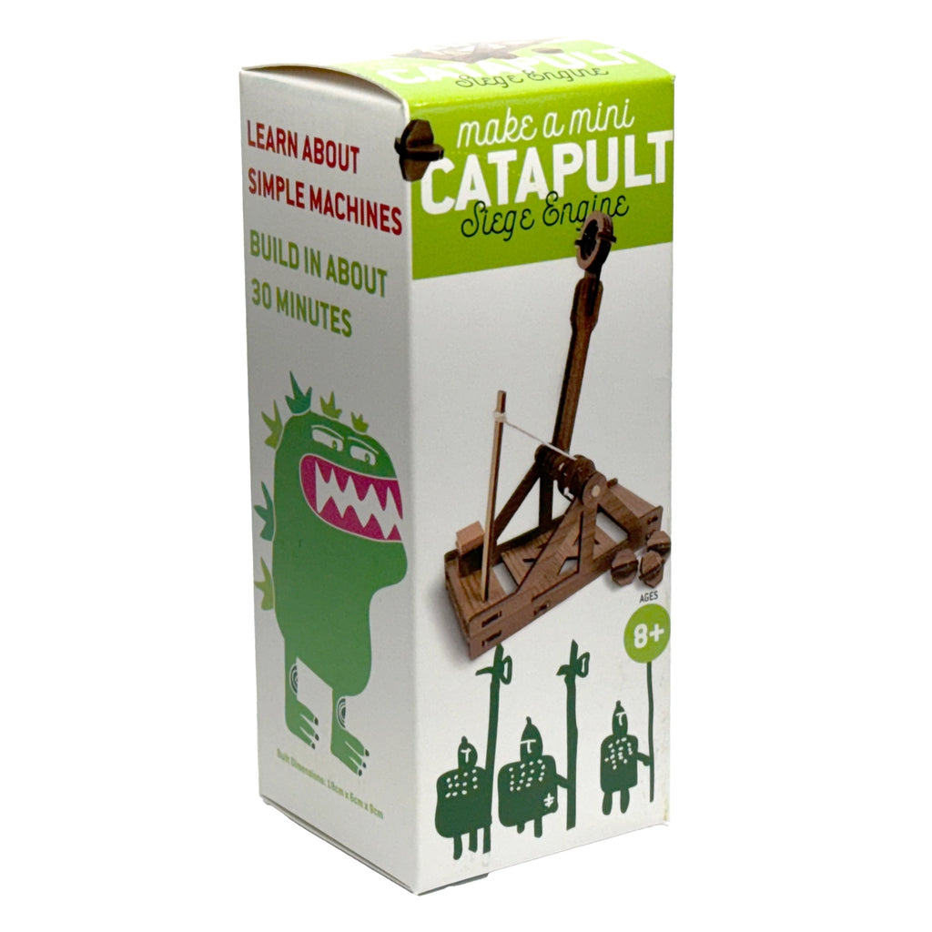 Build a mini catapult | A historic replica of Leonardo Da Vinci’s design | ages 8 and up | teaches simple machine design | Estimate 30 minute  build time | 7"x2.5"x3.5" build